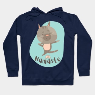 Namaste Cat Yoga Pose Hoodie